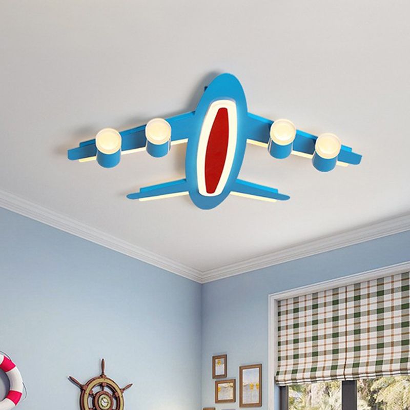 Plane Unterputz-Deckenleuchte, kreative Acryl-LED-Beleuchtung mit blauem Finish für Schlafzimmer