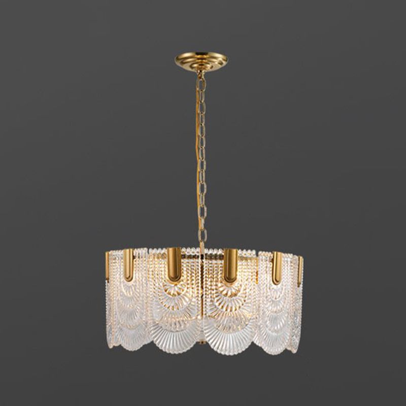 Tiered Chandelier Light Fixture Vintage Glass Pendant Lamp for Restaurant