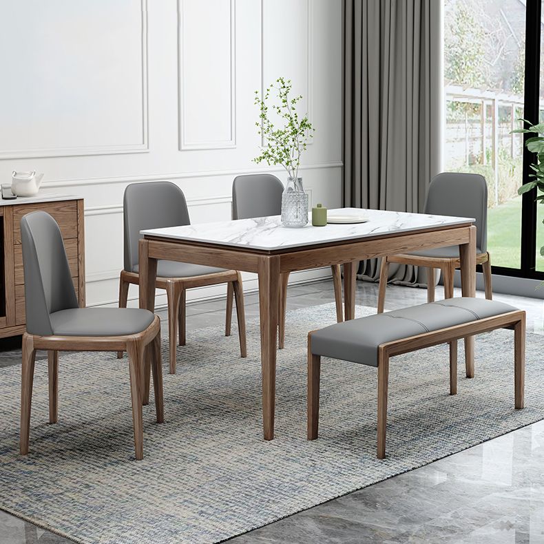 Midcentury Style Dining Room Collection Stone 4 Legs Dining Site Table