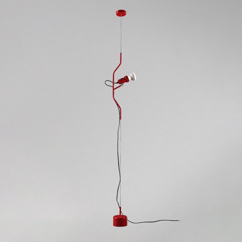 LÍNEA AJUSTABLE Luz colgante de estilo moderno Luz metálica de 1 luz en rojo/blanco para sala de estar