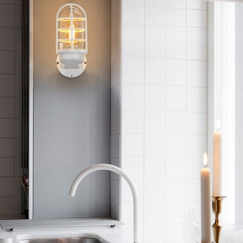 1-Light Geometric Wall Light Sconce Modern Style Metal Wall Mounted Lights