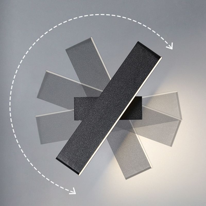 Rotatable kreative schwarze Flush Mount Wandleuchte Einfachheit Leuchte Leuchte