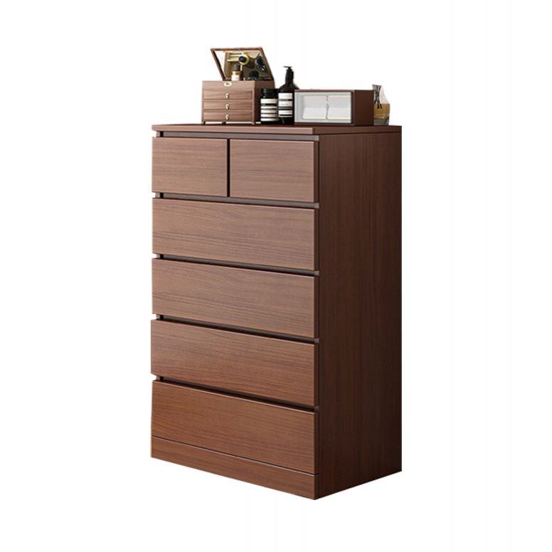 Walnut Storage Chest Modern Bedroom Storage Chest Dresser with 3 / 4 / 5 / 6 Drawers