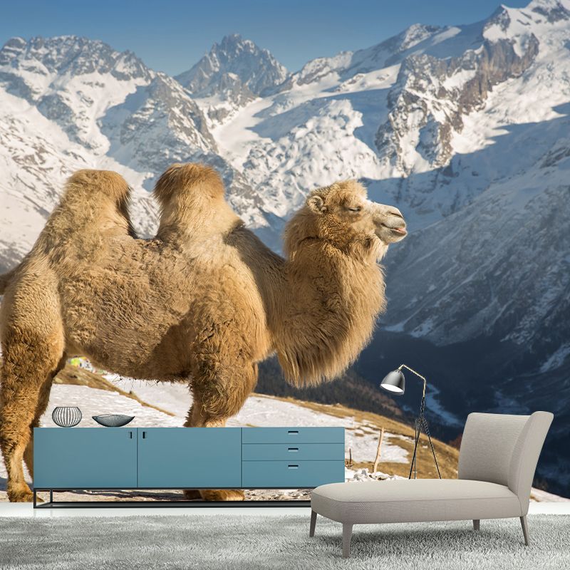 Camel and Desert Stain Resistant Mural Decal Modern Wall Decor for Gust Room