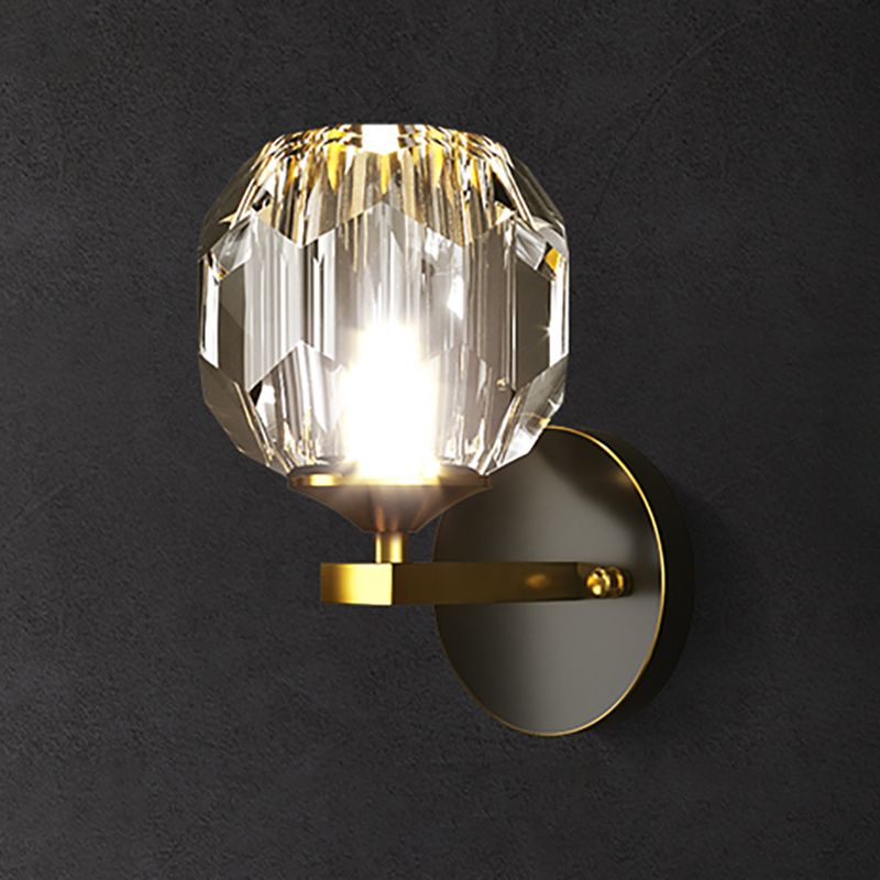 Lámpara de pared de la sala de estar de la sala del aplastador de cristal posmoderna