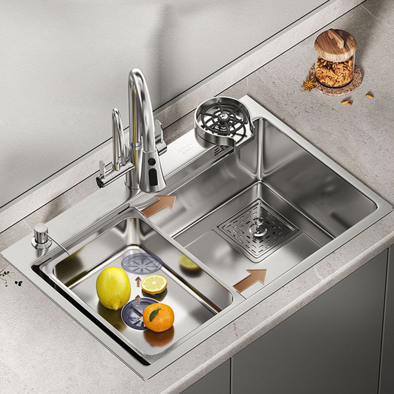 Modern Kitchen Sink Stainless Rectangular Kitchen Sink with Faucet