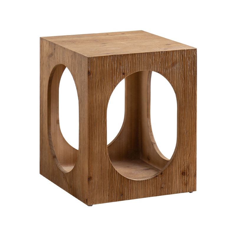 Rustic Walnut Living Room Distressed Solid Wood Sofa Accent Side Table