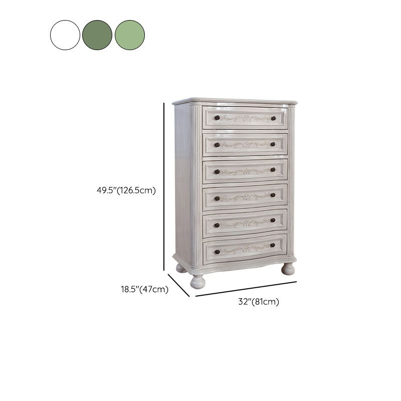 Traditional Vertical Lingerie Chest Wood Storage Dresser for Bedroom