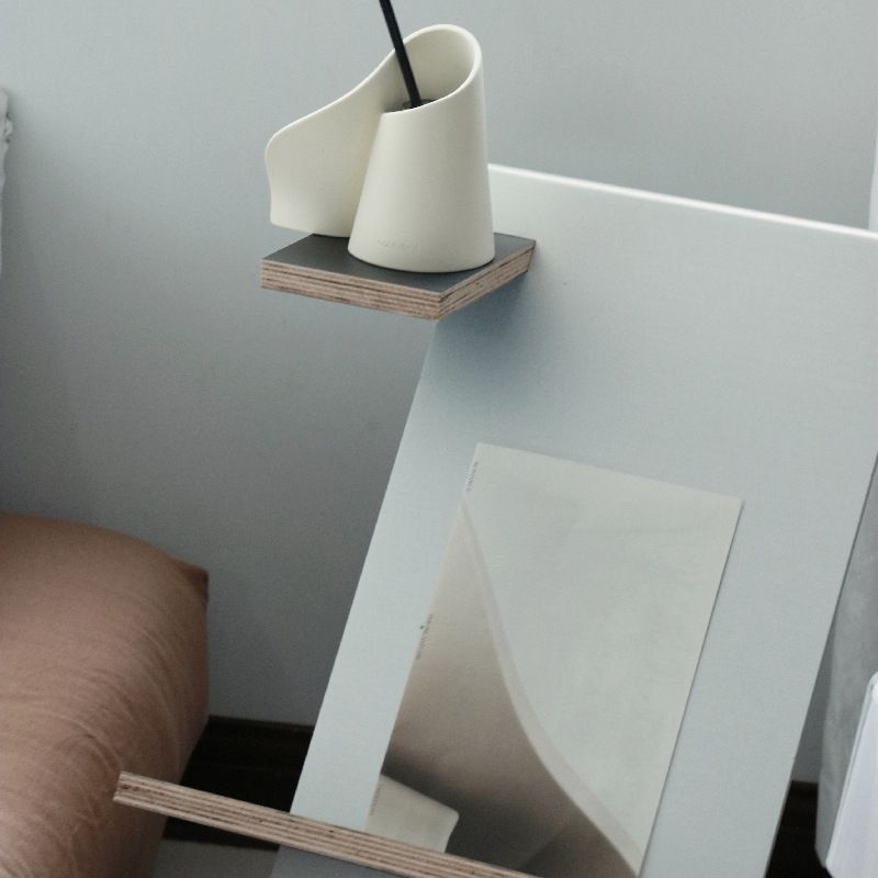 Scandinavian Engineered Wood Bookcase Standard Closed Back Bookshelf