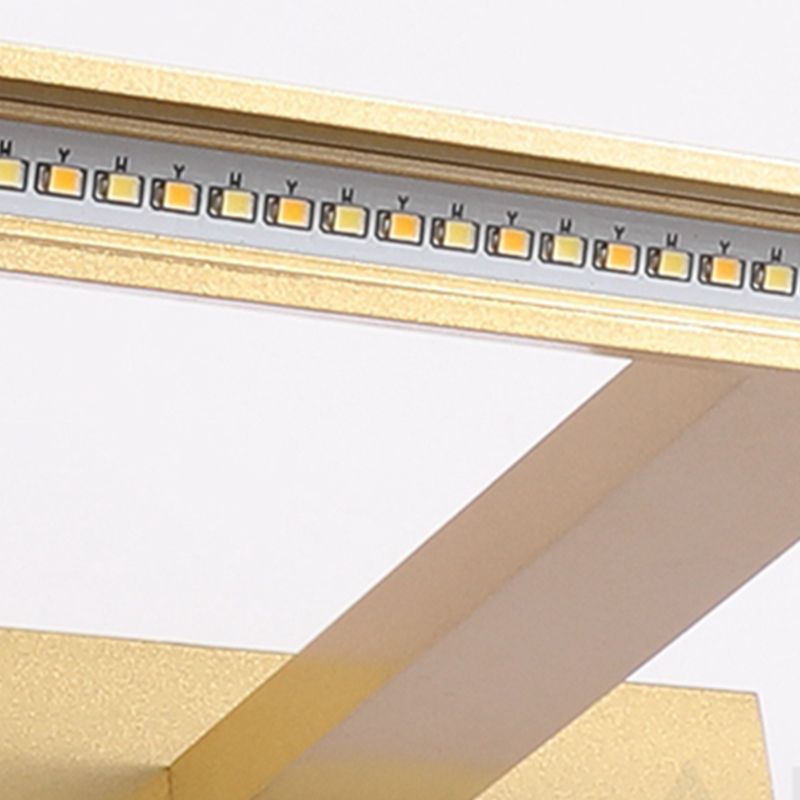 Moderne stijl lineaire schaduw muur sconce metaal 1 licht spiegel muur gemonteerde verlichting in goud