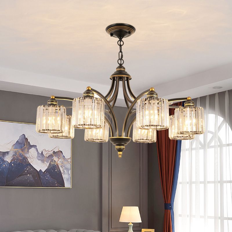 Modern Style Hanging Light Fixture Crystal Pendant Lamp for Bedroom
