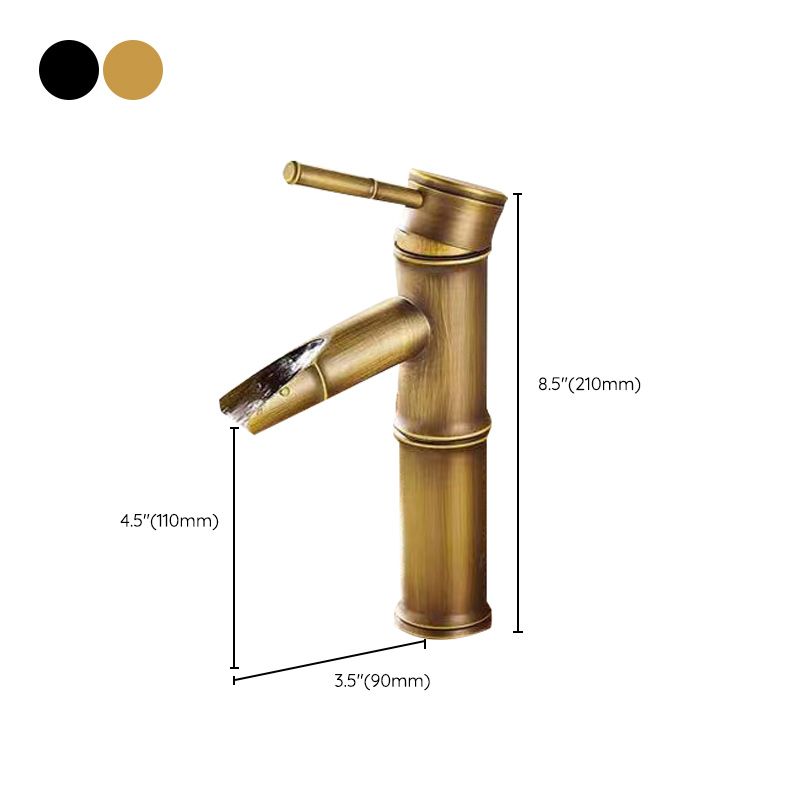 Farmhouse 1 Hole Vanity Sink Faucet Brass Circular Basin Faucet
