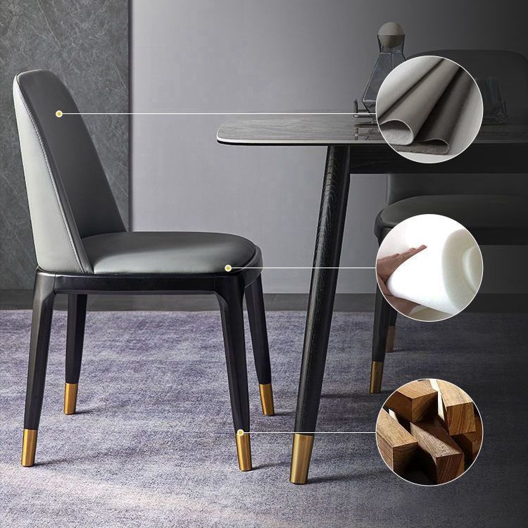 Nordic Sintered Stone Dining Room Set with Metal Base Dining Furniture for Home Use