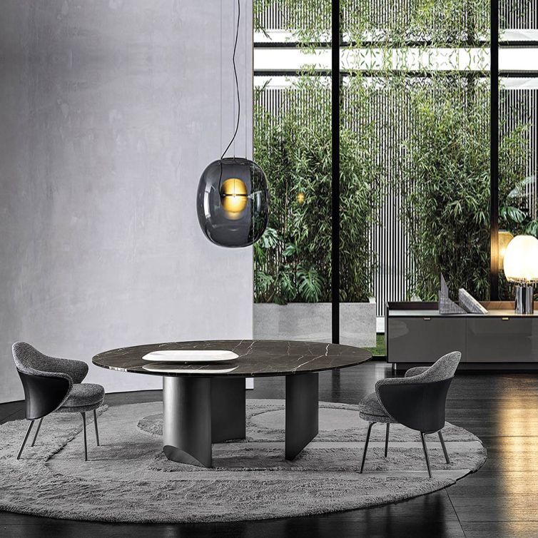 Contemporary Style Dining Chair Upholstered Dining Chair in Gray