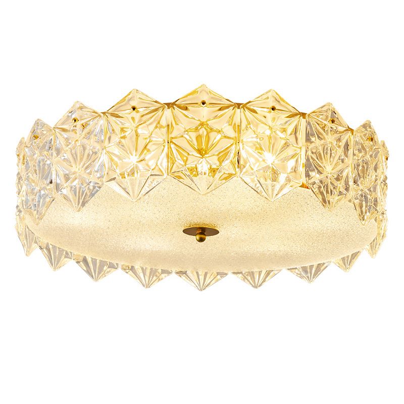 Lustre de salon en cristal encastré transparent moderne