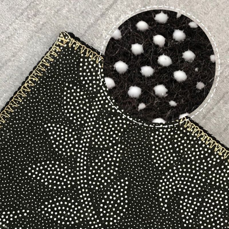 Dark Gray Medallion Rug Polyester Retro Rug Washable Rug for Living Room