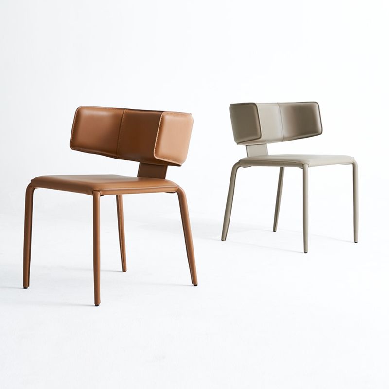 Mid-Century Modern Armless Side Chair Basic Four Leg Side Chair