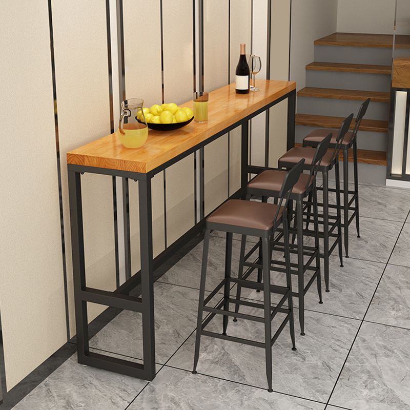 Solid Wood Bar Table Bar Height Contemporary Bar Height Pub Table for Indoor