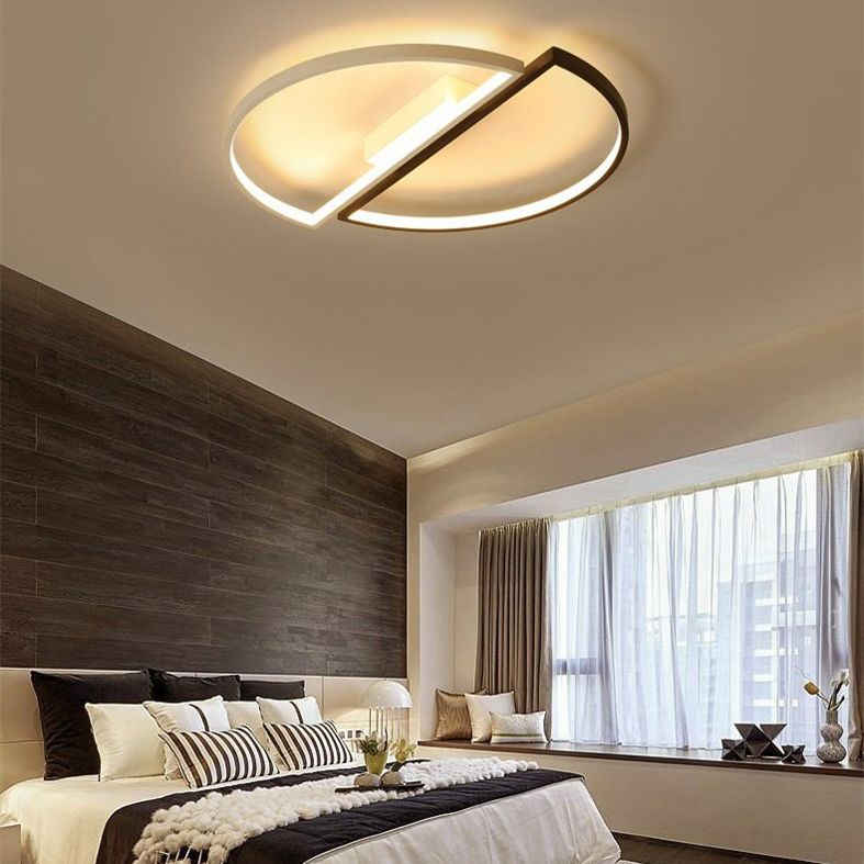 Modern Style Metal Geometric Flush Mount Ceiling Light for Bedroom Living Room