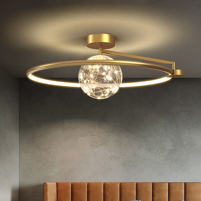 Moderne creatieve plafondlamp LED-cirkellicht Binnenlicht Slaapkamerlicht
