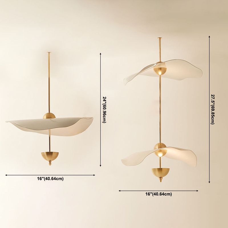 2-stufige minimalistische hängende hängende, metallhängere Lampe mit Acrylkrümmungsscheibe