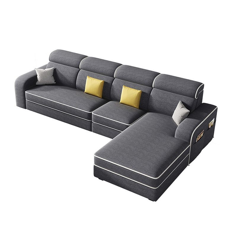 Contemporary High Back Sectionals 29.53" Square Arm Sofa with Storage