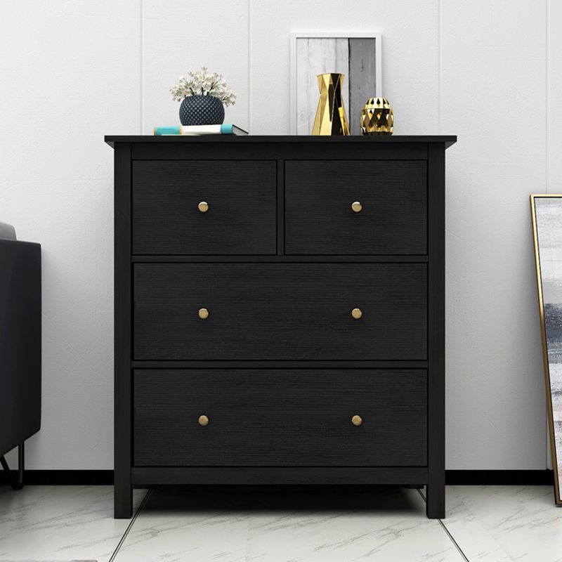 Wooden Storage Chest Dresser Classic Glam Chest with Drawers