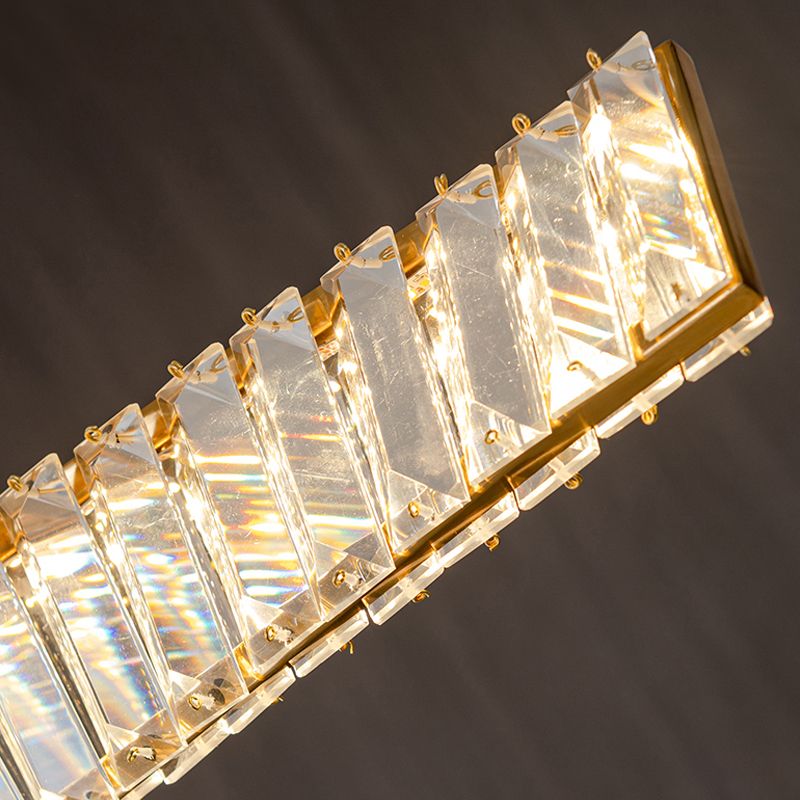 Crystal Dining Pendant Light Modern Style LED Hanging Lamp Fixture for Dining Room