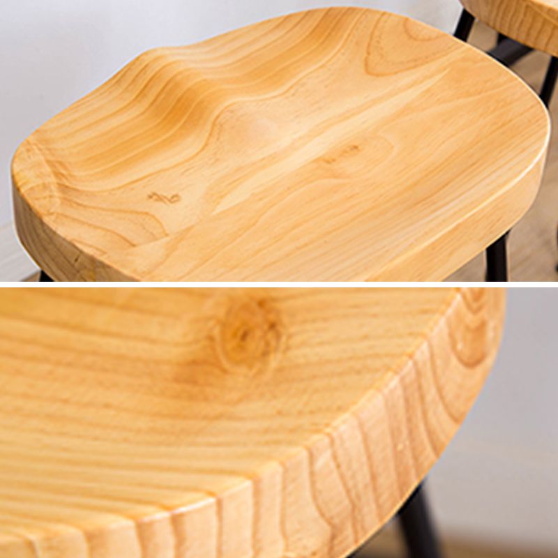 Solid Wood Bar Table Set Full Natural and Black 1/2/4 Pieces Pub Dining Set