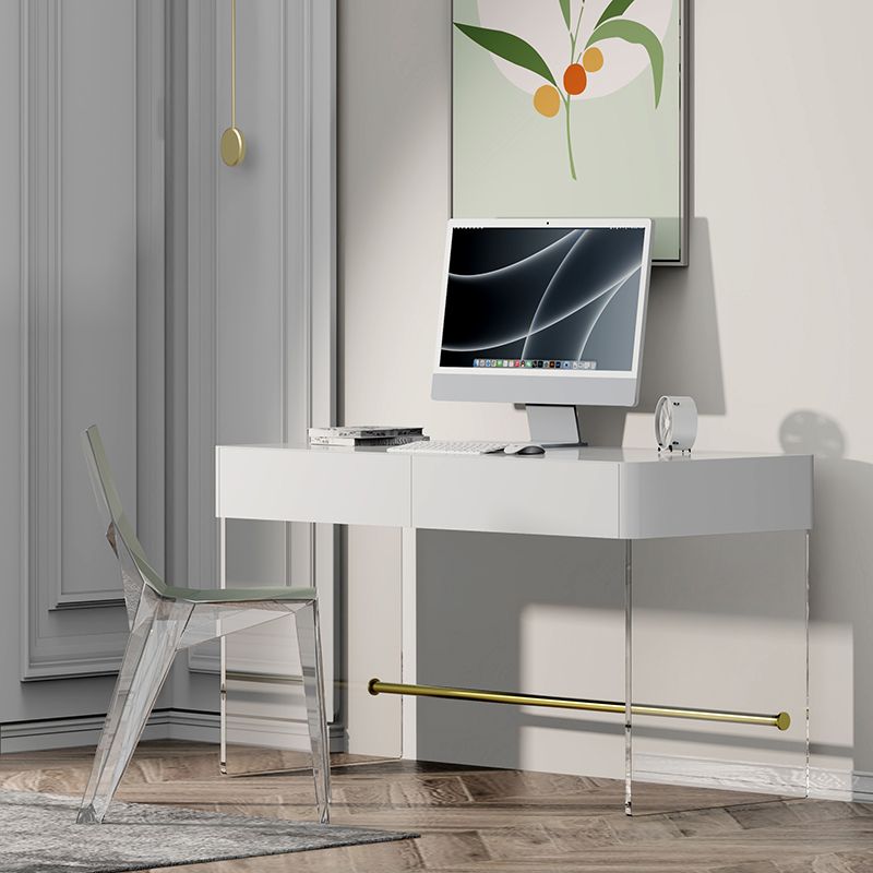 Wooden Rectangular Shape Work Table Luxury Style Writing Desk