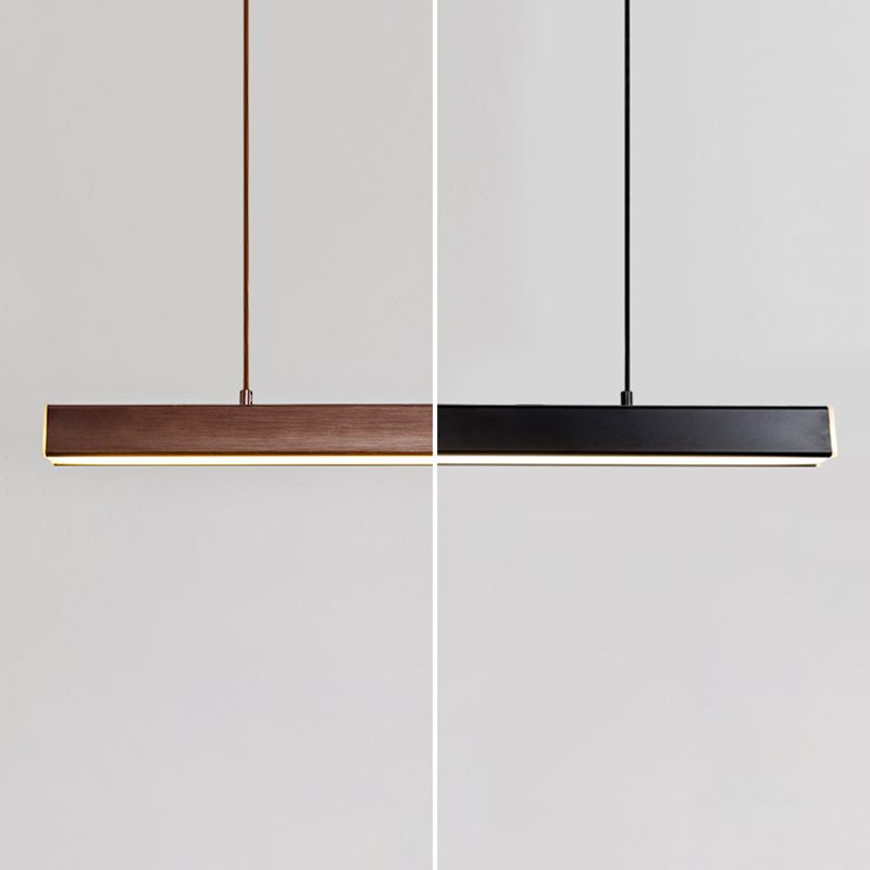 Contemporary Minimalism Island Light Fixture Metal Linear Chandelier Lamp