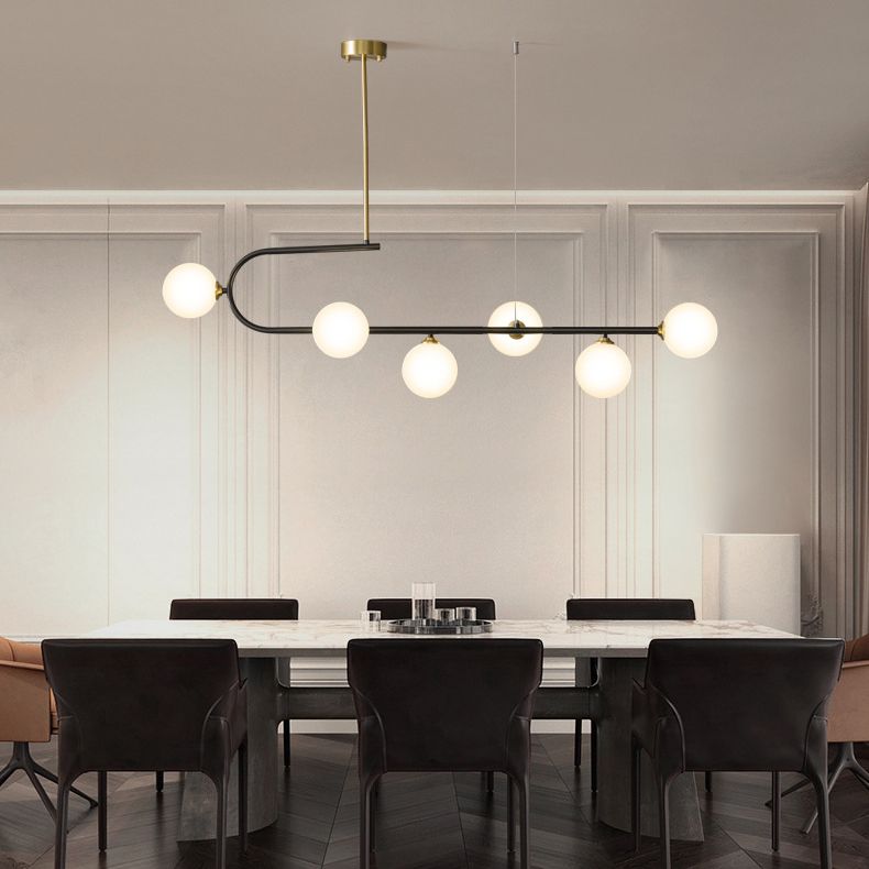 Linear Hanging Pendant Lights Contemporary Glass Ceiling Pendant Light