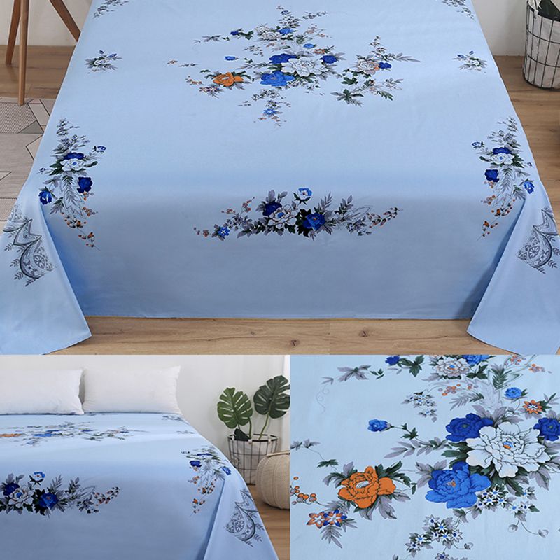 Sheet Sets Cotton Floral Printed Breathable Super Soft Wrinkle Resistant Bed Sheet Set