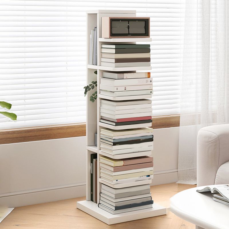 Modern Geometric Book Shelf with Rectangular Shelves Wood Bookcase