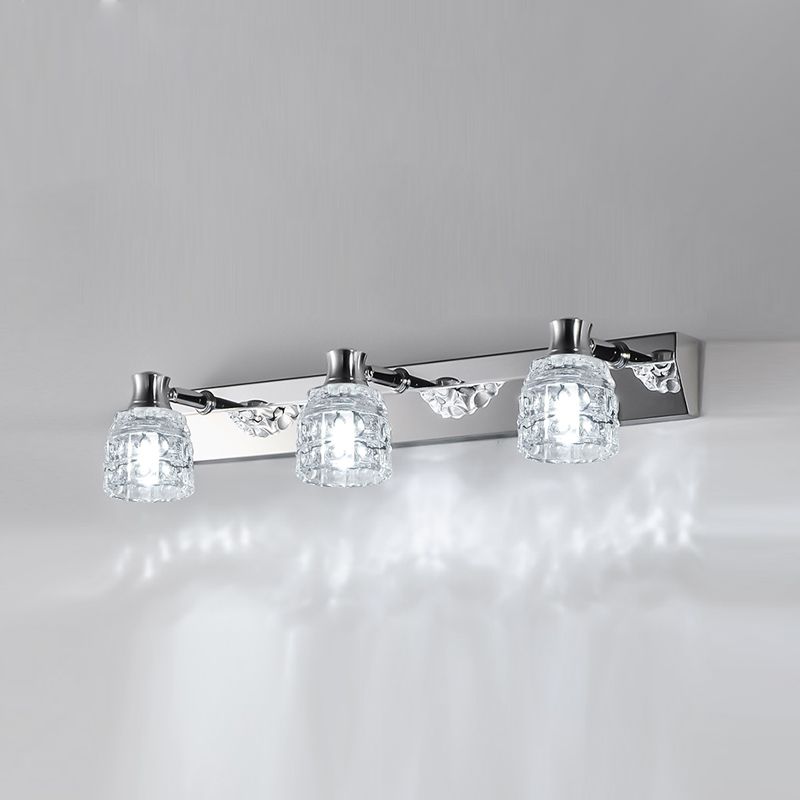 Modern de maquillaje simple espejo ligero ligero de baño de baño de acero inoxidable lámpara de espejo de acero inoxidable