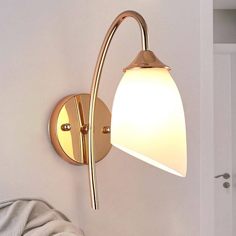 Glasgeometrische Wandbeleuchtung mit modernen Stil 1 Lichtwandmontiertes Leuchten in Gold