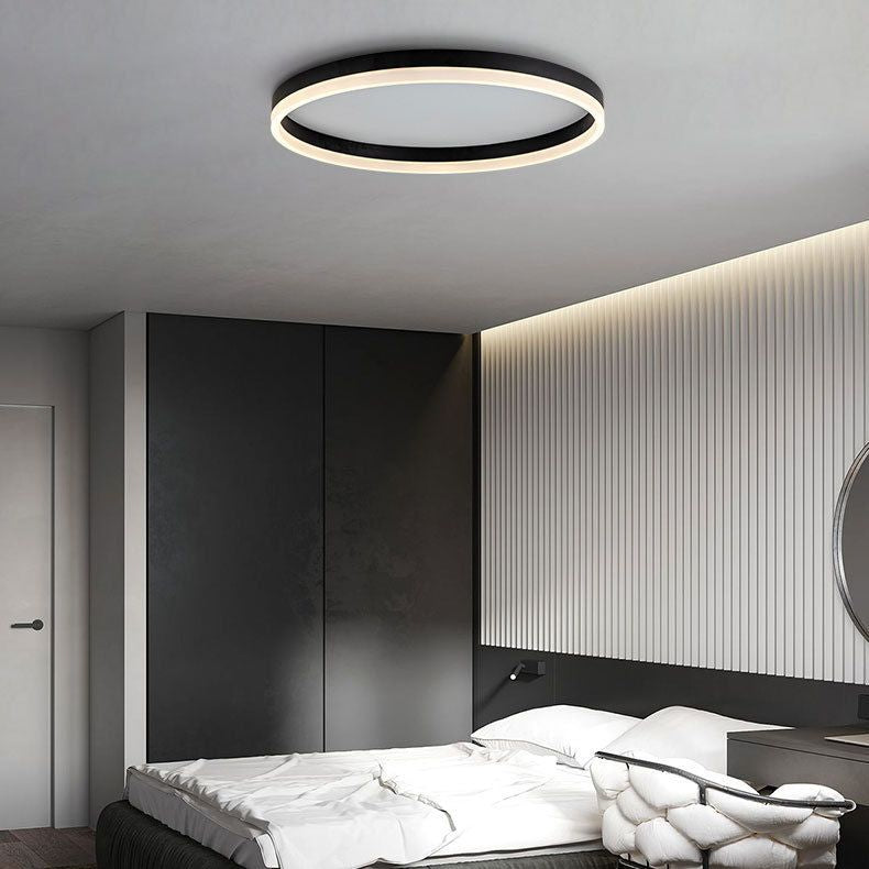 Plafonnier encastré rond en aluminium style moderne lampe simple encastrée