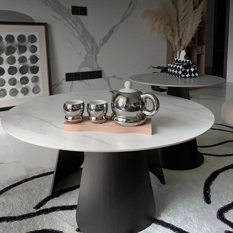 Slate Round Coffee Table No Distressing Modern Nesting Coffee Table Set