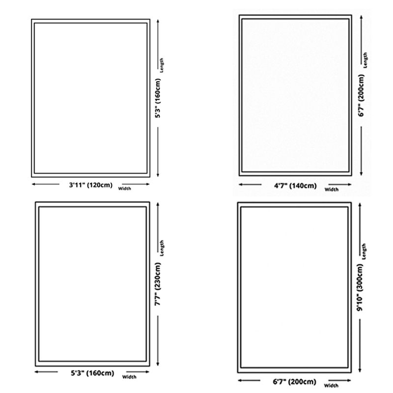 Dark Green Modern Carpet Polyester Graphic Carpet Stain Resistant for Home Decor