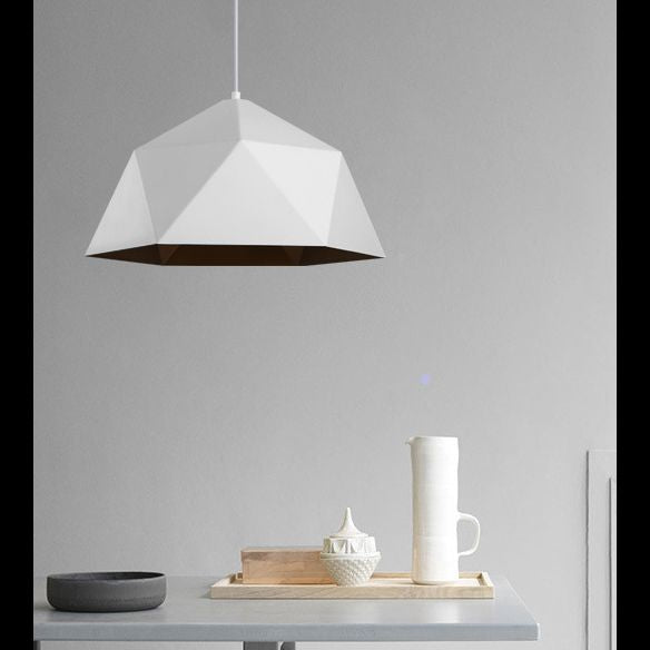 Multilateral Diamond Metal Suspended Light Contemporary Simplicity 1-Light Pendant for Bedroom