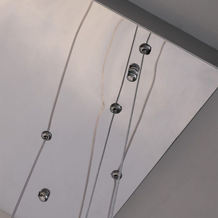 Geometric Island Lighting Contemporary Crystal Island Lights in Silver