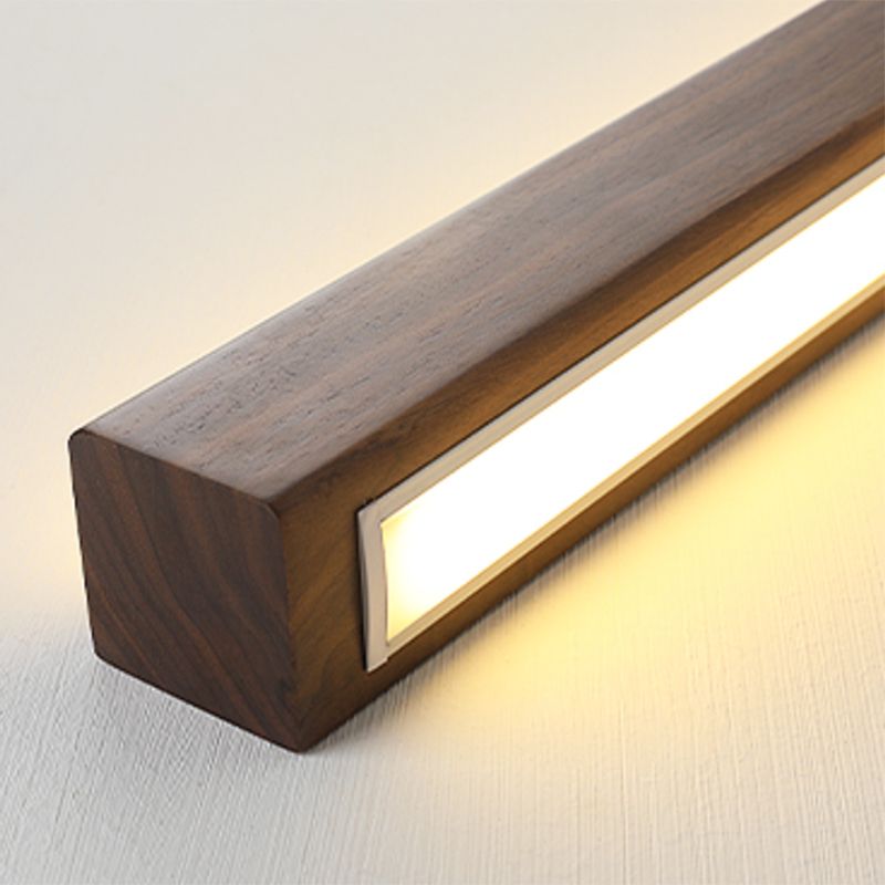 Contemporary Vanity Light Creative Wooden LED Wall Light Sconce for Washroom