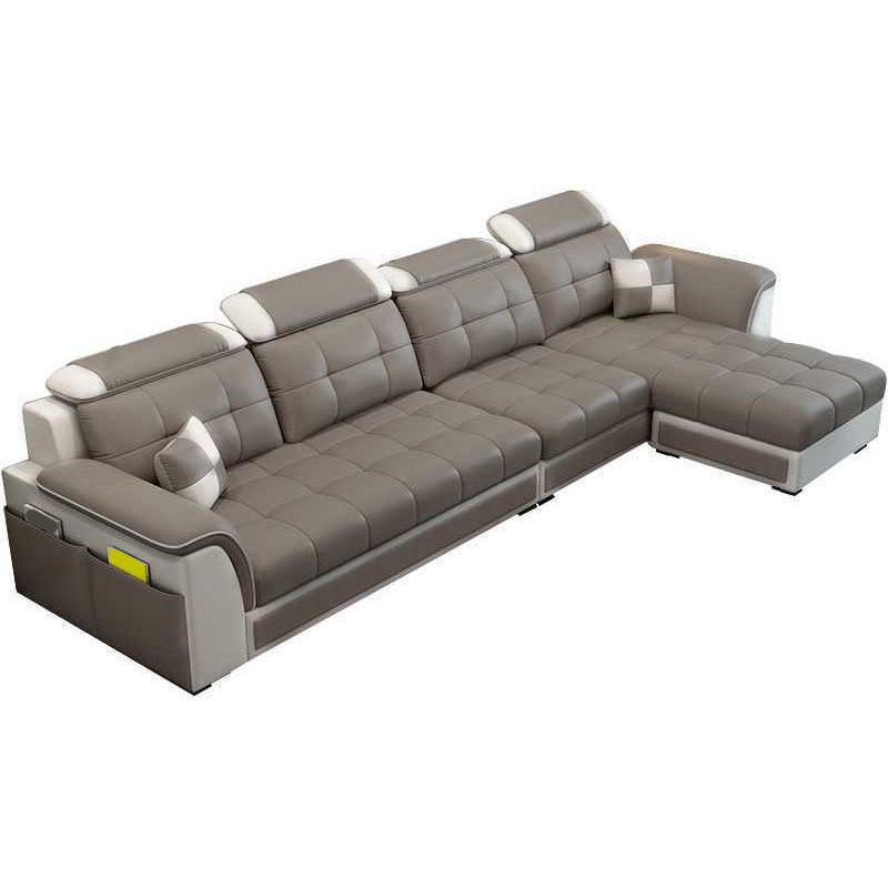 Scandinavian Pillow Top Arm Sofa with Storage and Ottoman Included