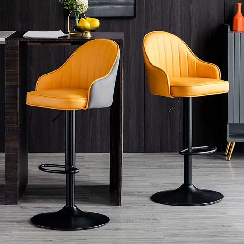 Industrial Metal Counter Height Stools Back Bar Stool for Living Room