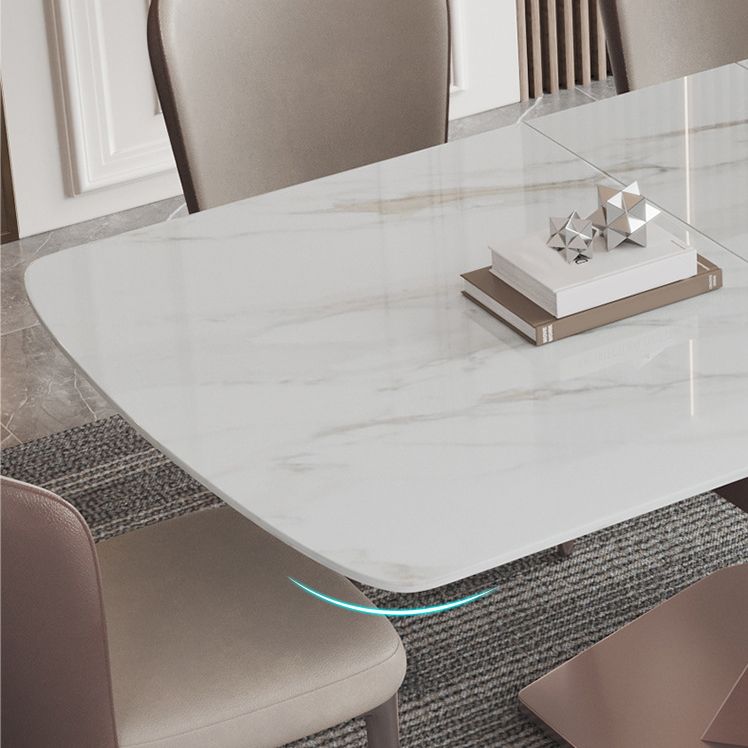 Modern Rectangle Sintered Stone Dining Table Set 1/4/5/6/7 Pieces Dining Set for Home Use