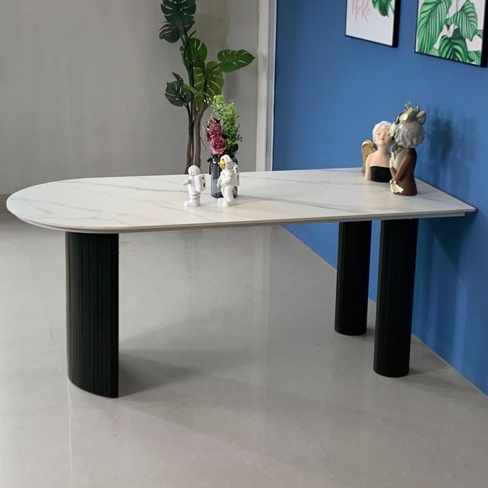 Simplicity Style Free from Dining Site Table Stone Home Dining Room Furniture