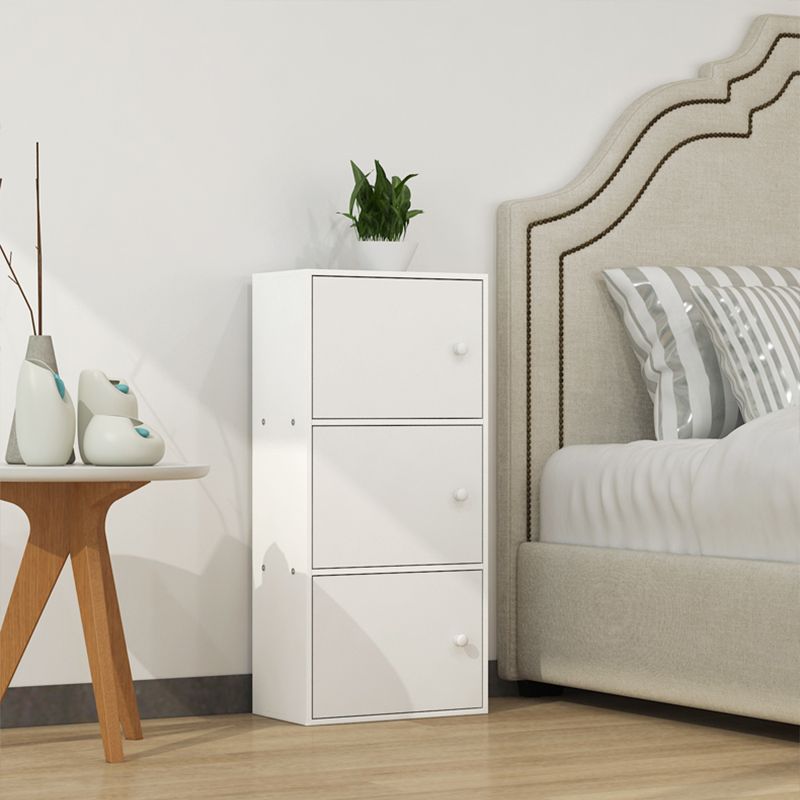 Contemporary Wardrobe Armoire Wood Non-Hanging Armoire with Door
