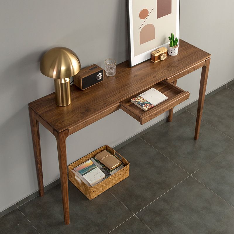 Solid Wood Mid-Century ModernTable in Brone Console Table 30"H