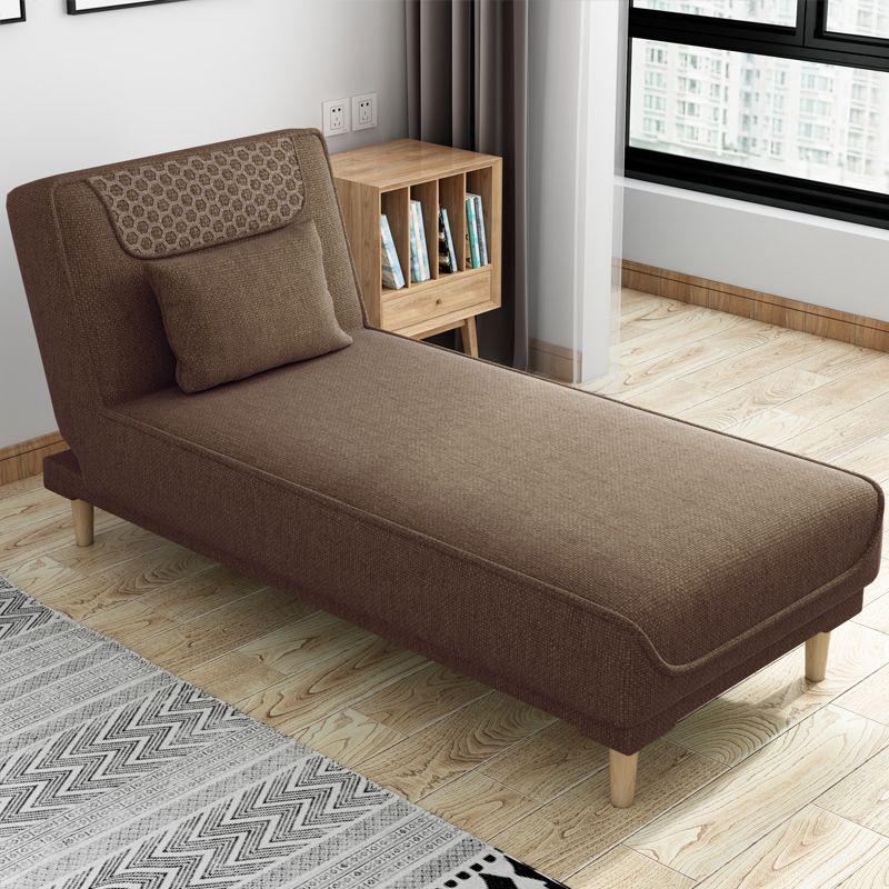 Living Room Armless Chaise Lounge Modern Chaise Lounge with Linen Upholster