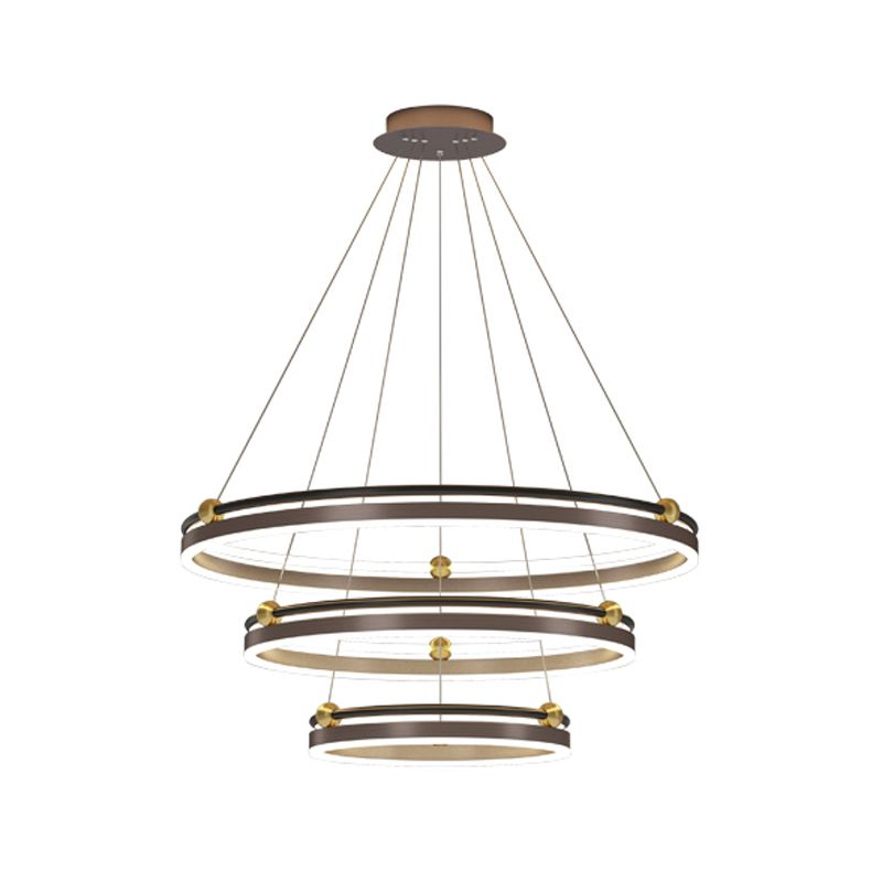 Modern Aluminum Chandelier Multi-Layer LED Chandelier Pendant Lamps for Living Room